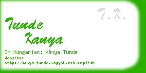 tunde kanya business card